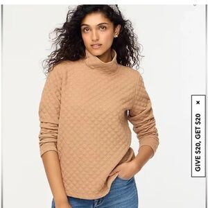 Women's Tan Quilted Sweater